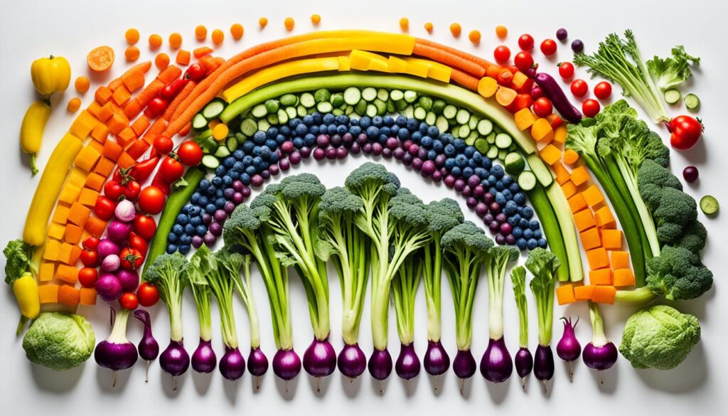 rainbow of vegetables